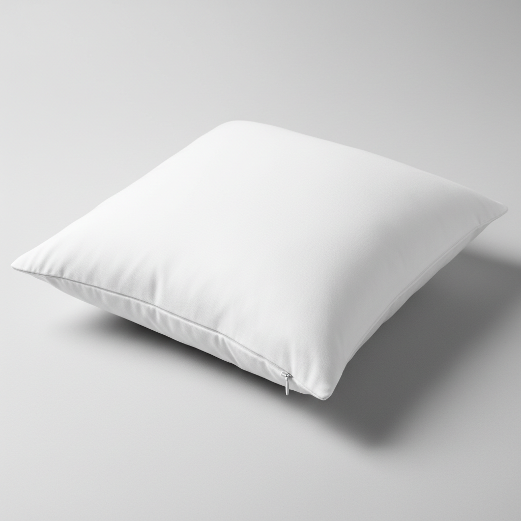  20 x 20 pillow throw cover cotton zipper closure white