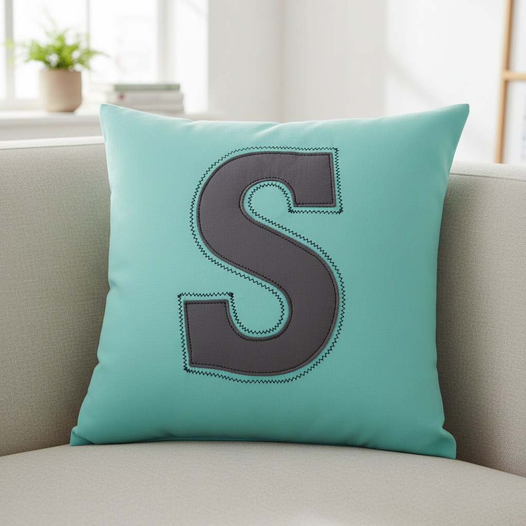 Monogram Throw Pillow Cover – Personalized Initial Accent Pillow (Cover Only)