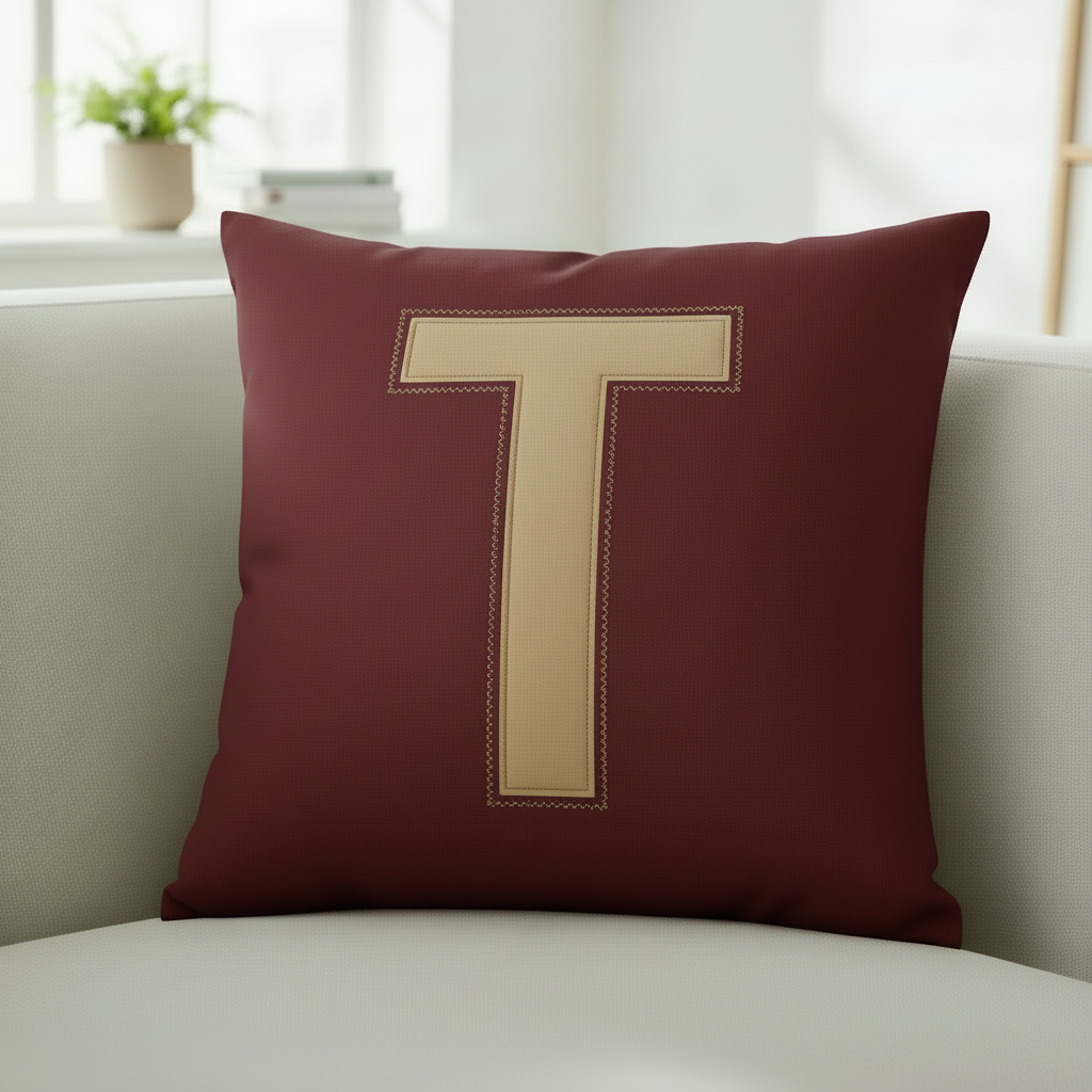 LT Living Co. Personalized Monogram Throw Pillow Cover (A–Z) – Handmade Decorative Accent