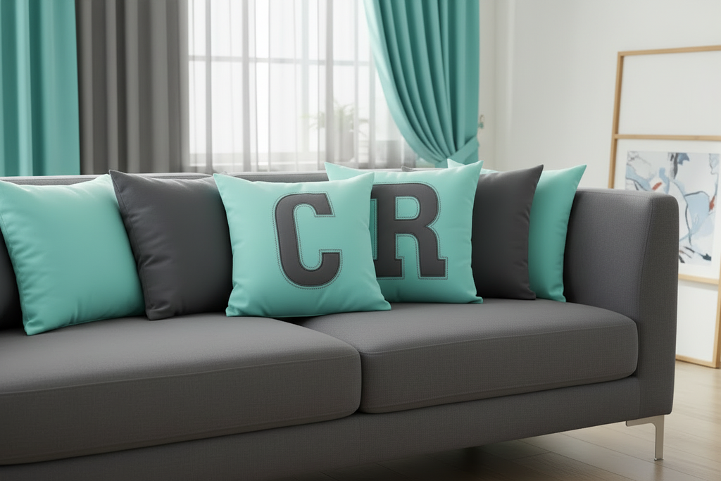 LT Living Co. Personalized Monogram Throw Pillow Cover (A–Z) – Handmade Decorative Accent