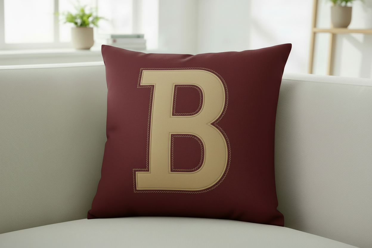 LT Living Co. Personalized Monogram Throw Pillow Cover (A–Z) – Handmade Decorative Accent