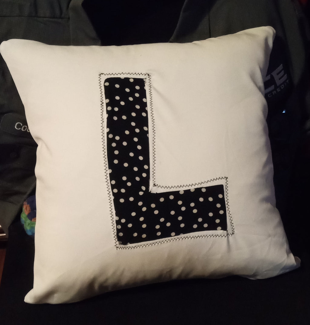 LT Living Co. Personalized Monogram Throw Pillow Cover (A–Z) – Handmade Decorative Accent