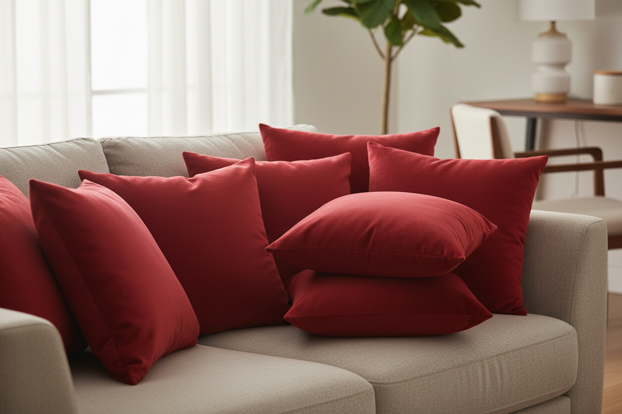 all the same color red