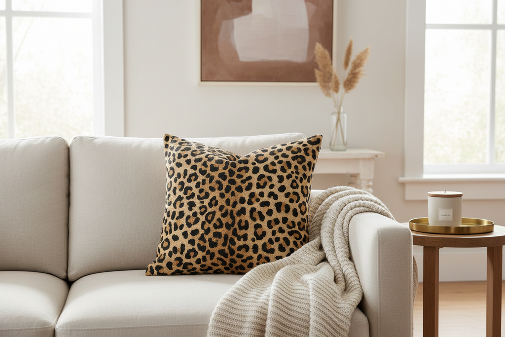 LT Living Co- Cheetah Print Pillow Cover