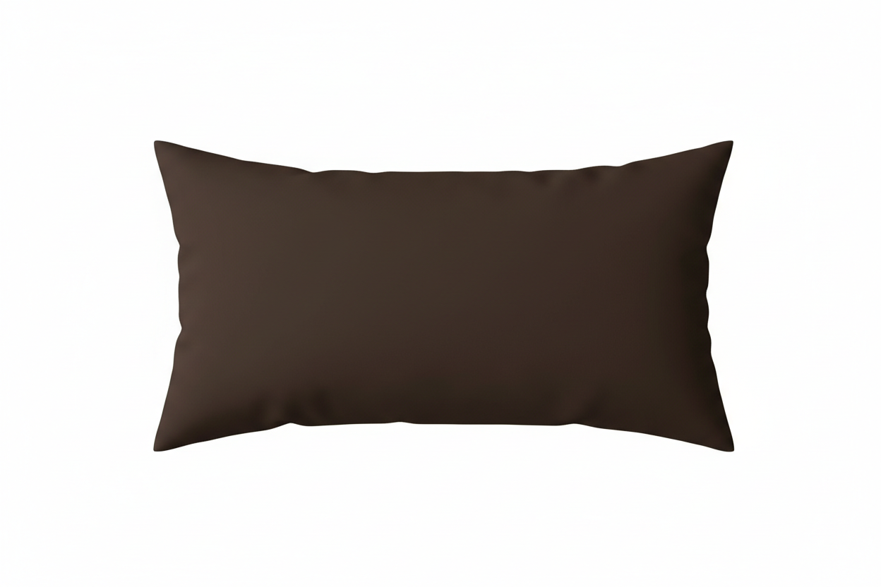 dark Brown throw pilow cover no texture no design LUmbar size 12x20