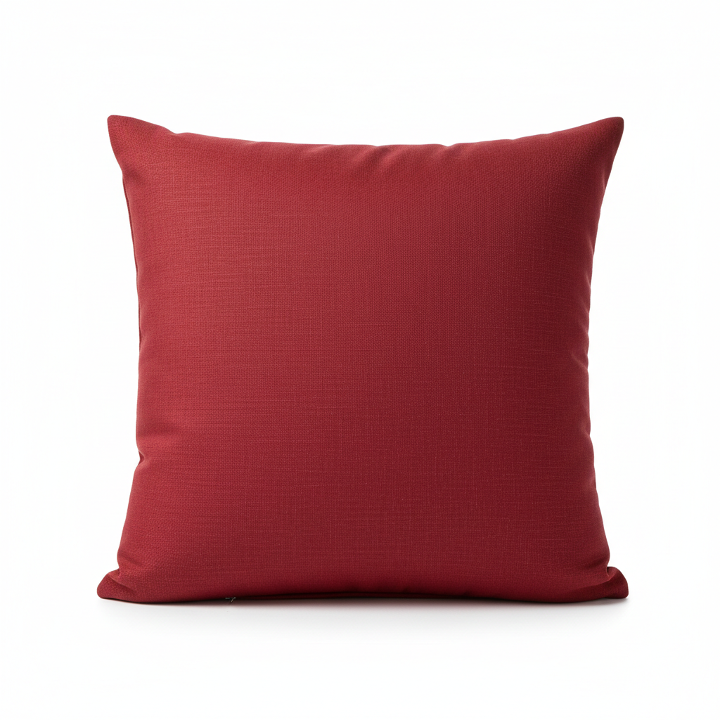 red throw pillow with hidden zipper