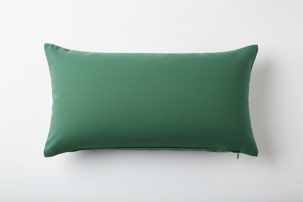 zipper at bottom of pillow 12 x 20 lumbar pillow throw cover cotton zipper closure green