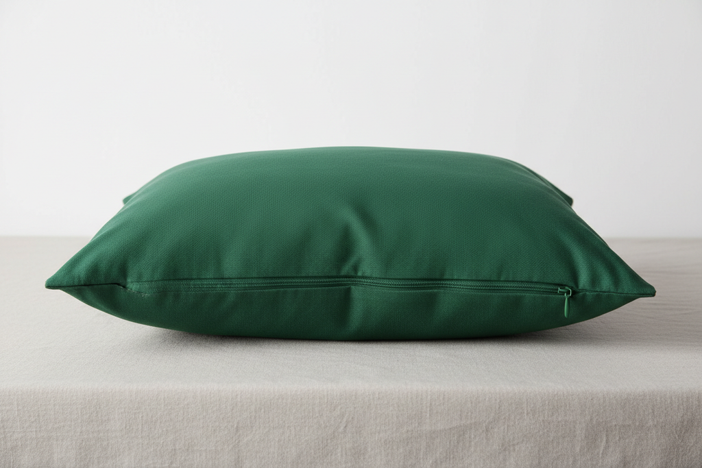 zipper at bottom of pillow 12 x 20 lumbar pillow throw cover cotton zipper closure green