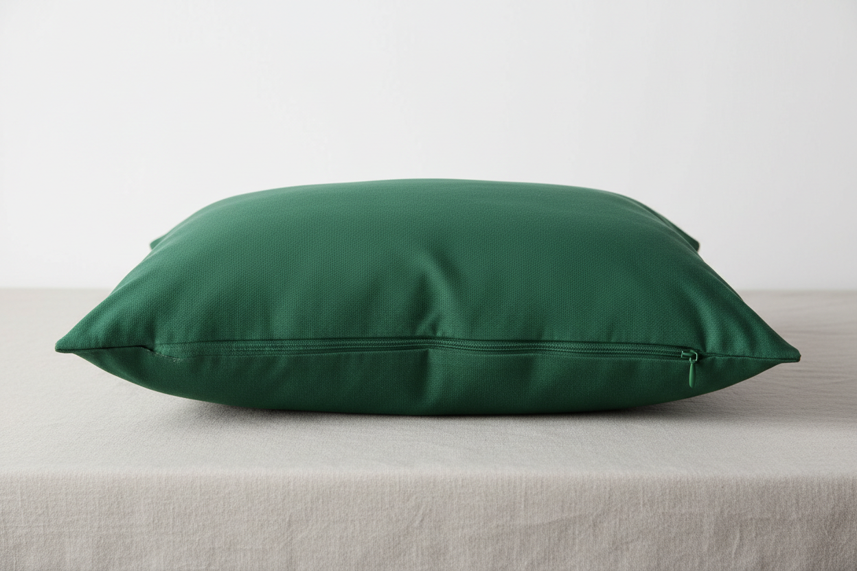 zipper at bottom of pillow 12 x 20 lumbar pillow throw cover cotton zipper closure green