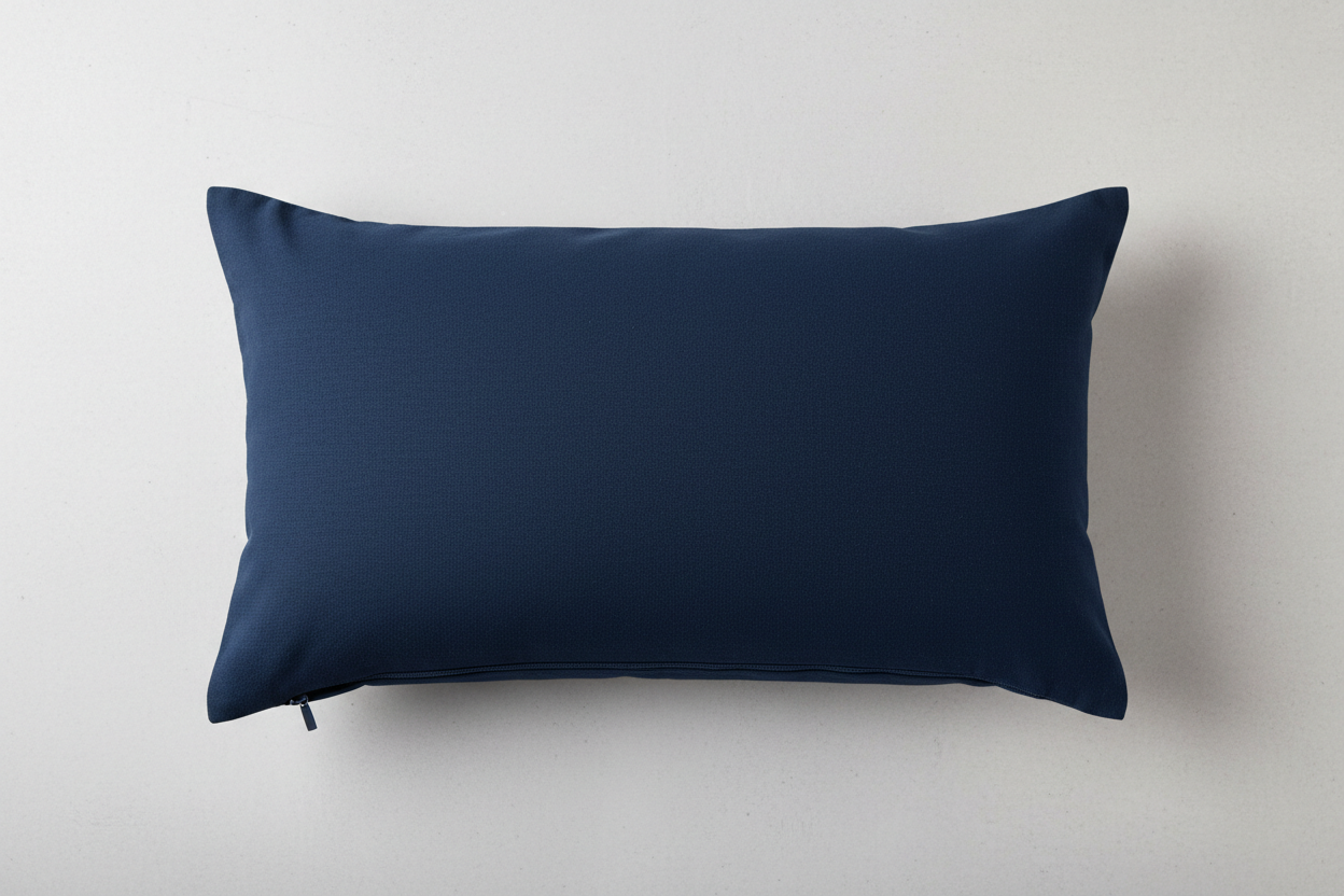 zipper at bottom of pillow 12 x 20 lumbar pillow throw cover cotton zipper closure navy