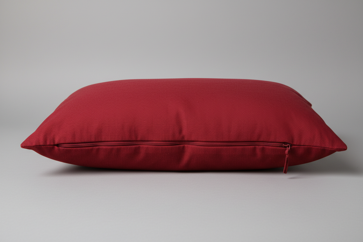 zipper at bottom of pillow 12 x 20 lumbar pillow throw cover cotton zipper closure red